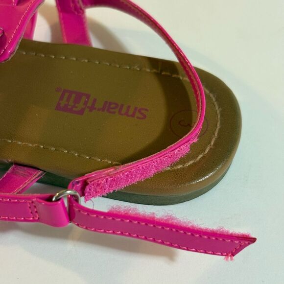 Smartfit Pink Patent Leather Sandals Minimalist Style Hook & Loop. - Picture 3 of 6
